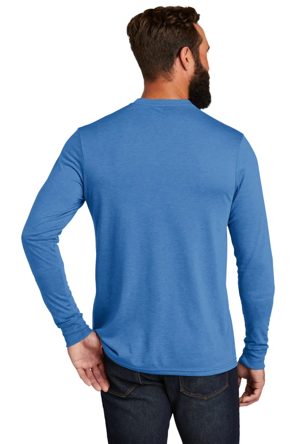 Allmade Mens Long Sleeve Crewneck T-Shirt - Azure Blue