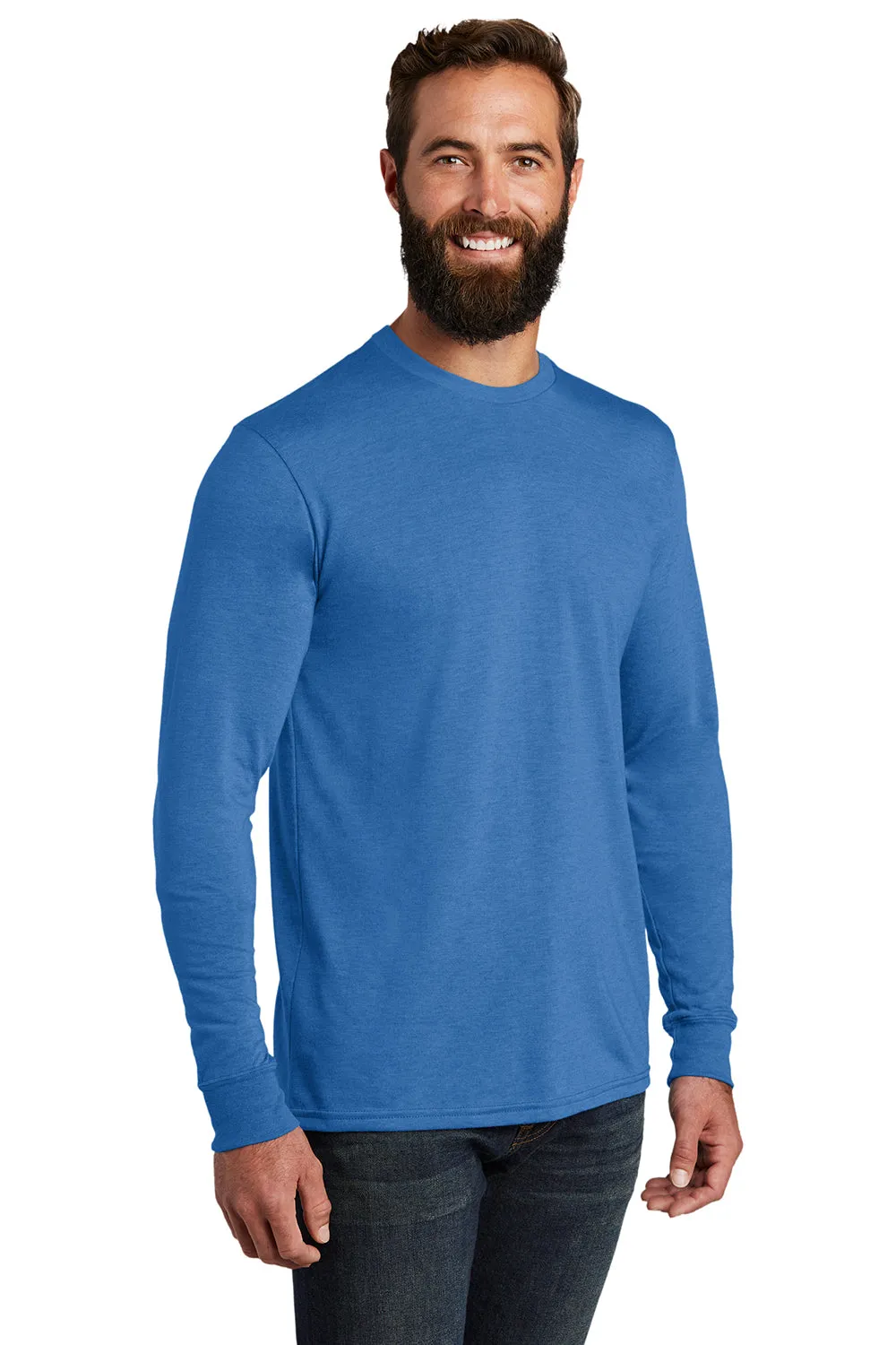 Allmade Mens Long Sleeve Crewneck T-Shirt - Azure Blue