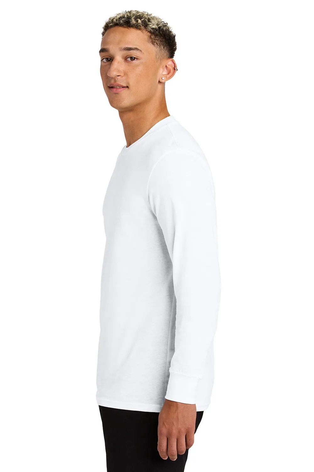 Allmade Mens Long Sleeve Crewneck T-Shirt - Bright White
