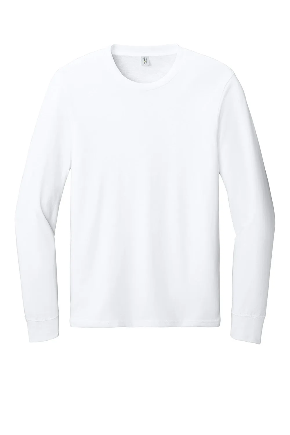 Allmade Mens Long Sleeve Crewneck T-Shirt - Bright White