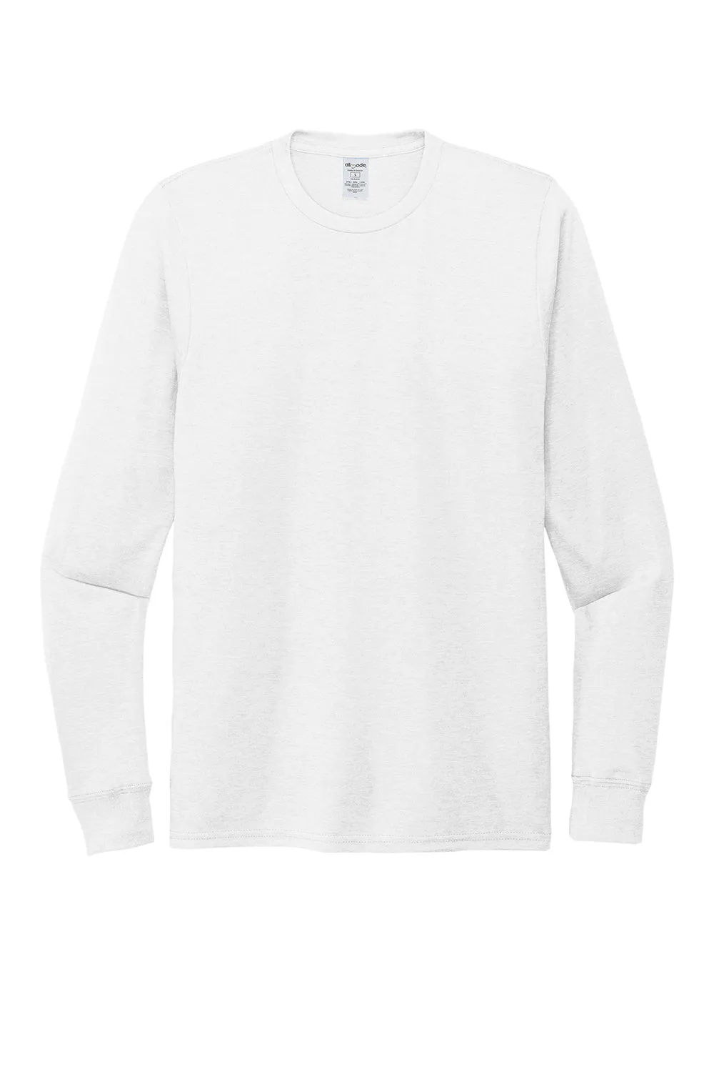 Allmade Mens Long Sleeve Crewneck T-Shirt - Bright White