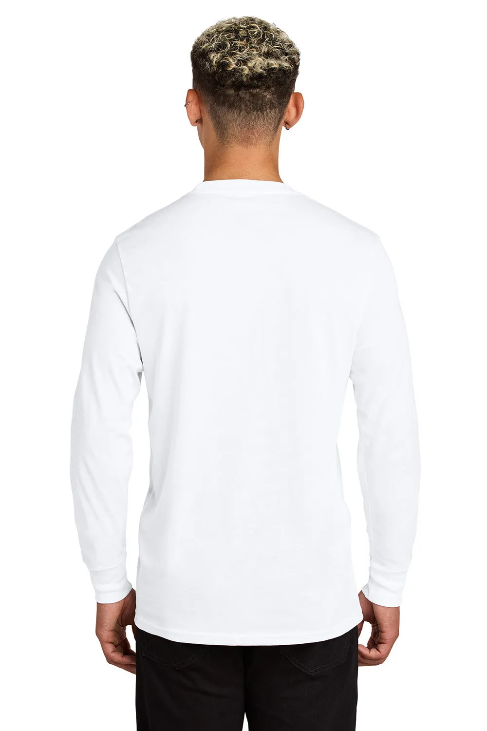 Allmade Mens Long Sleeve Crewneck T-Shirt - Bright White