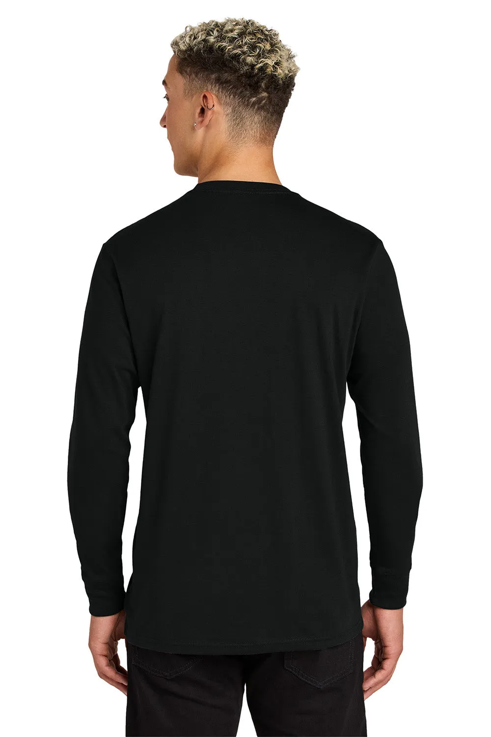 Allmade Mens Long Sleeve Crewneck T-Shirt - Deep Black