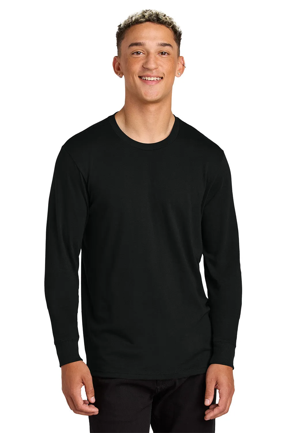 Allmade Mens Long Sleeve Crewneck T-Shirt - Deep Black