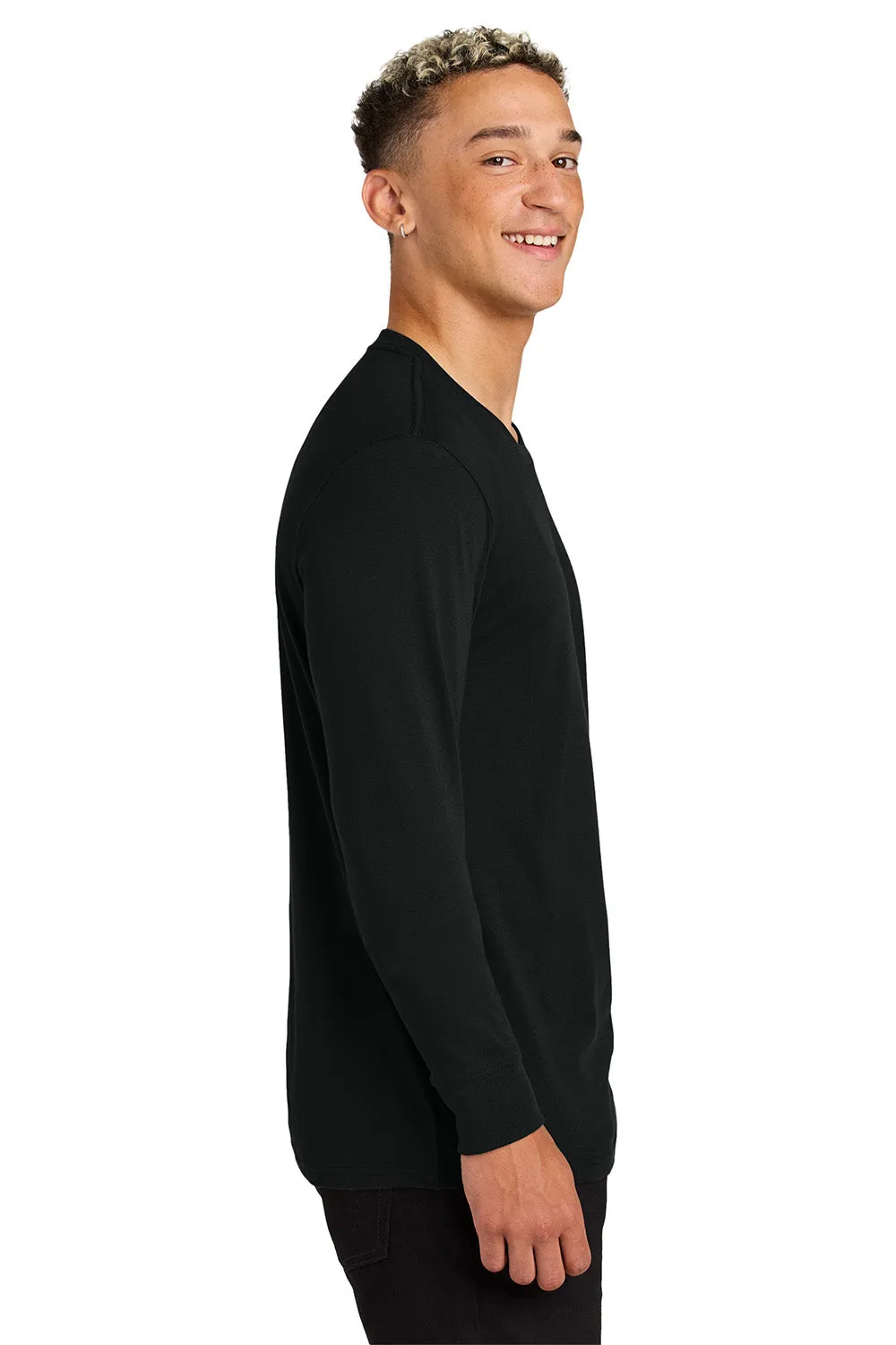 Allmade Mens Long Sleeve Crewneck T-Shirt - Deep Black