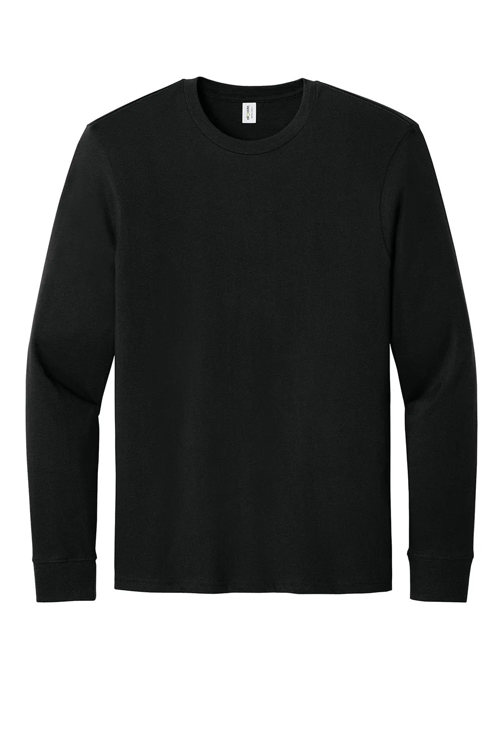 Allmade Mens Long Sleeve Crewneck T-Shirt - Deep Black