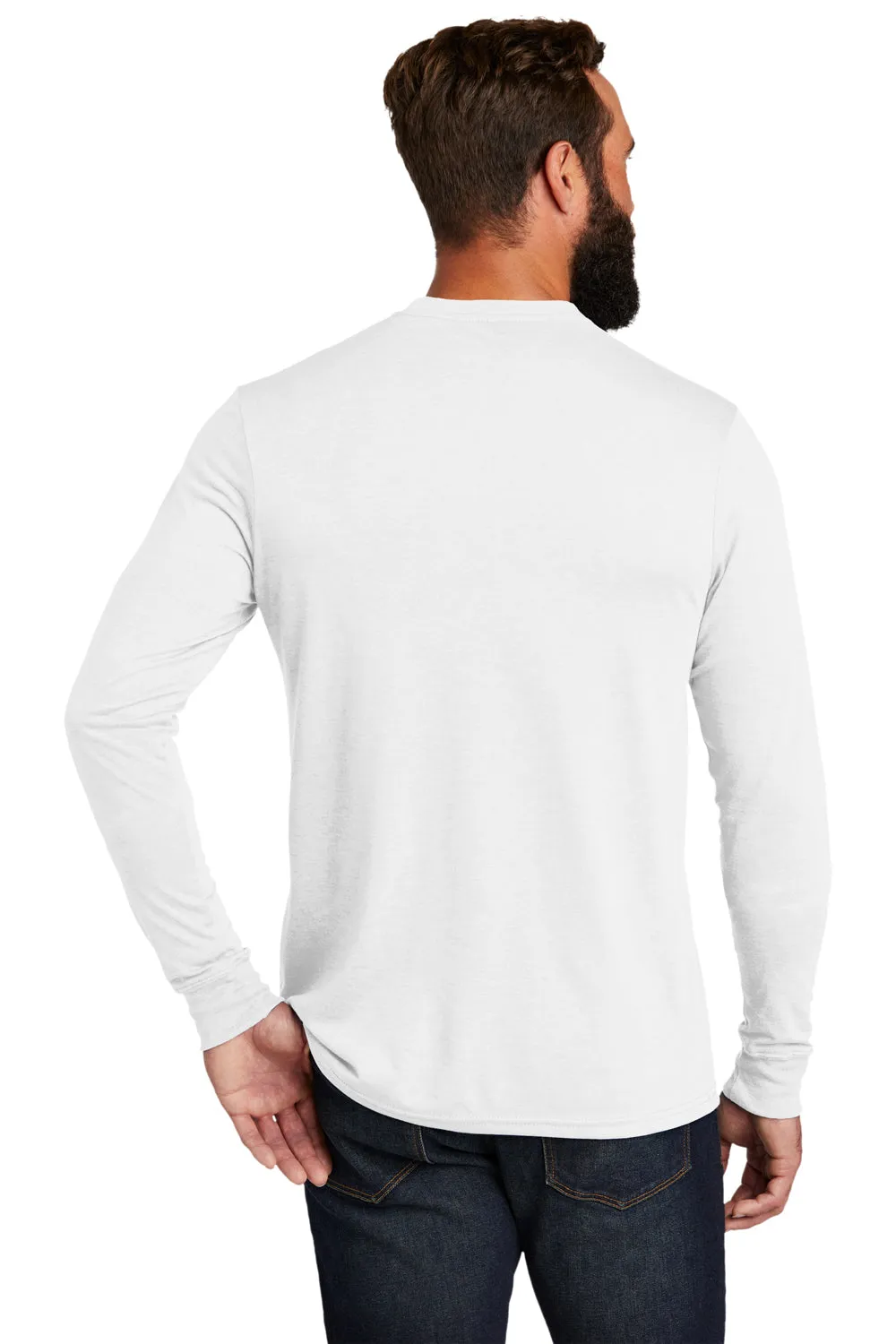 Allmade Mens Long Sleeve Crewneck T-Shirt - Fairly White