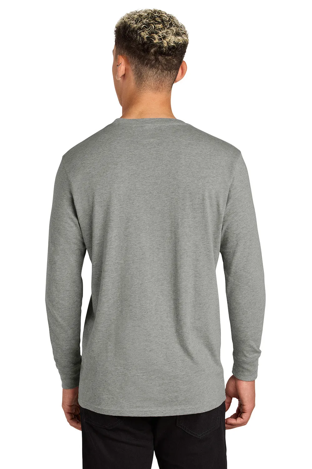 Allmade Mens Long Sleeve Crewneck T-Shirt - Heather Granite Grey