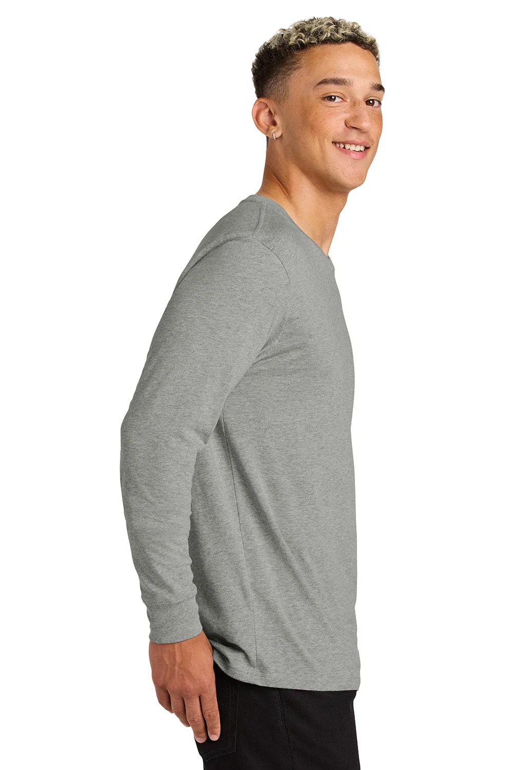 Allmade Mens Long Sleeve Crewneck T-Shirt - Heather Granite Grey