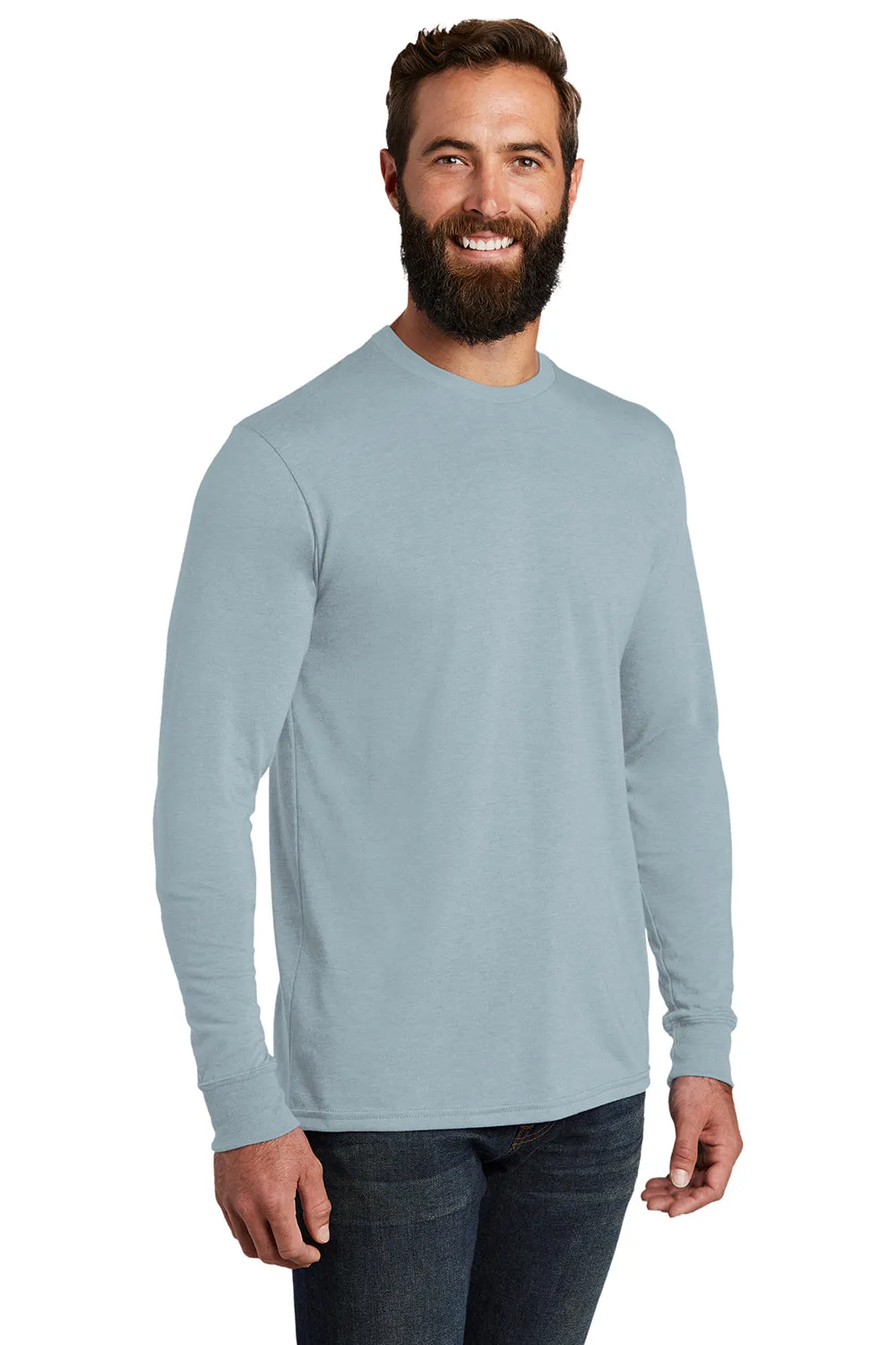 Allmade Mens Long Sleeve Crewneck T-Shirt - I Like You Blue
