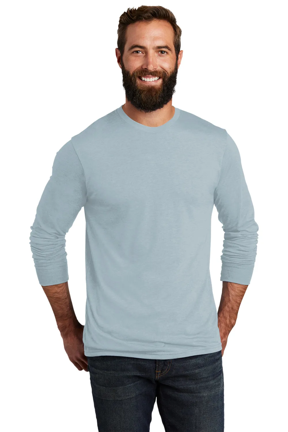 Allmade Mens Long Sleeve Crewneck T-Shirt - I Like You Blue