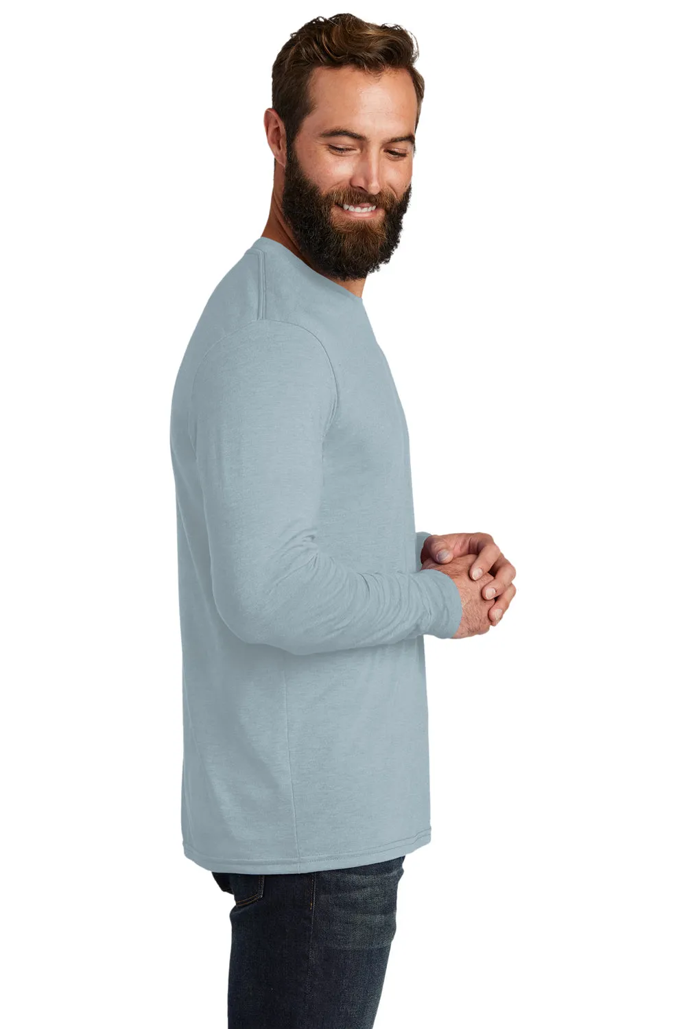 Allmade Mens Long Sleeve Crewneck T-Shirt - I Like You Blue