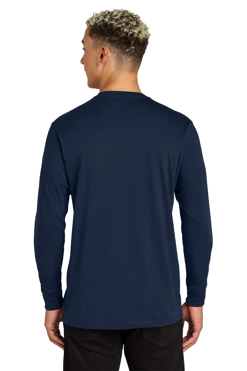 Allmade Mens Long Sleeve Crewneck T-Shirt - Night Sky Navy Blue