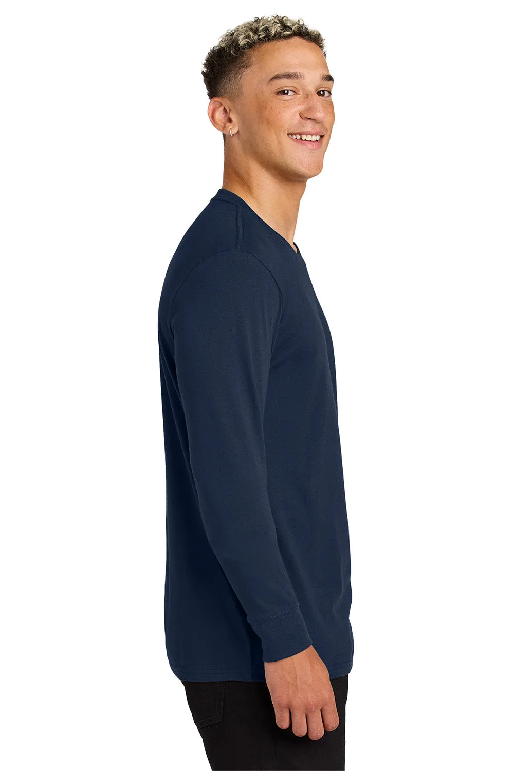 Allmade Mens Long Sleeve Crewneck T-Shirt - Night Sky Navy Blue