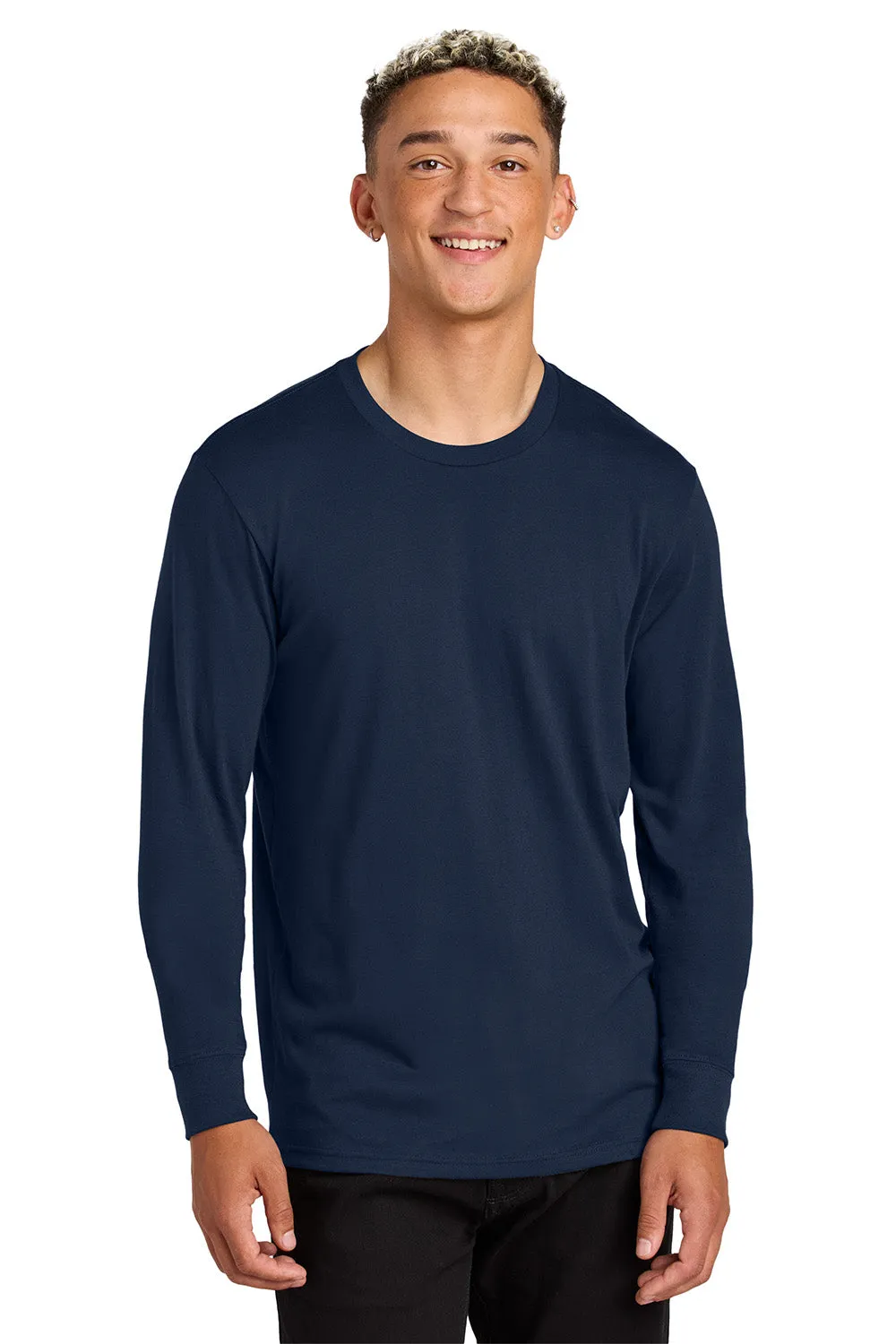 Allmade Mens Long Sleeve Crewneck T-Shirt - Night Sky Navy Blue