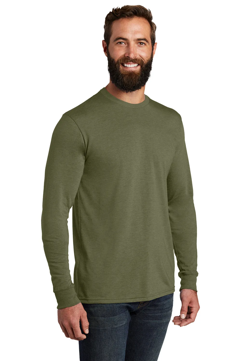Allmade Mens Long Sleeve Crewneck T-Shirt - Olive You Green