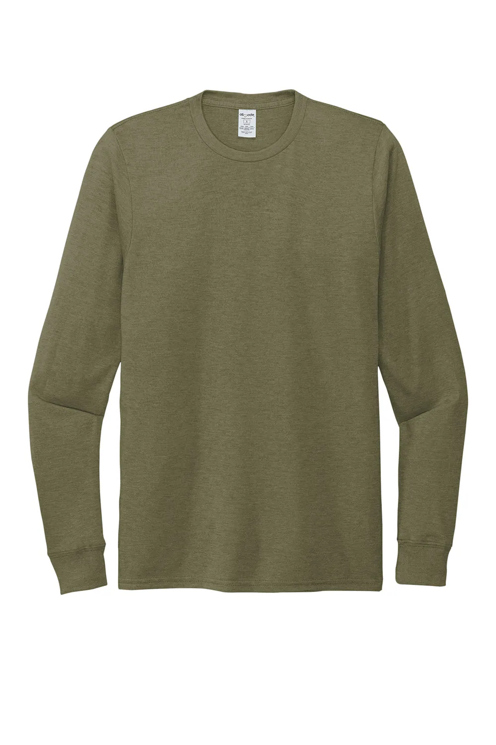 Allmade Mens Long Sleeve Crewneck T-Shirt - Olive You Green
