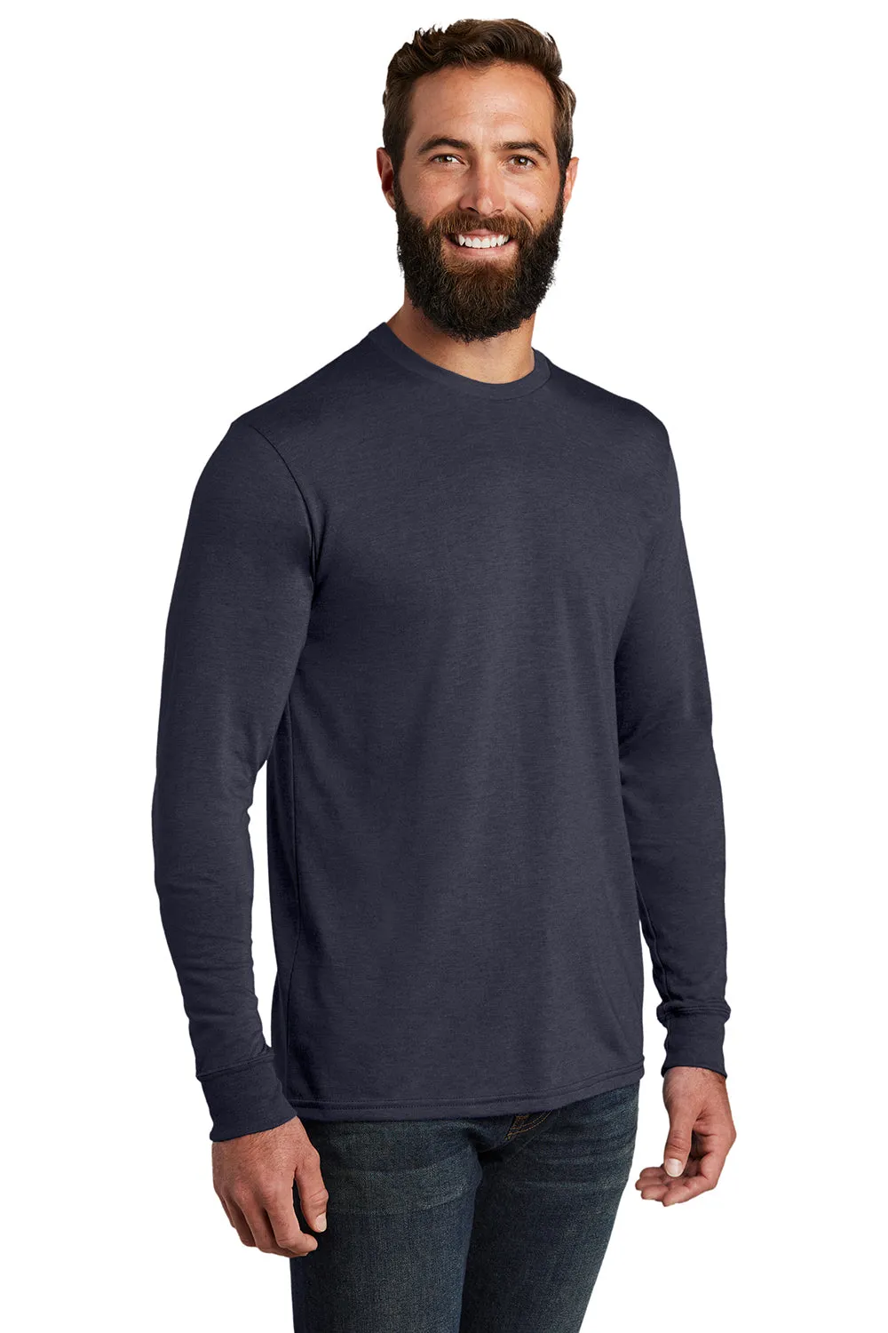 Allmade Mens Long Sleeve Crewneck T-Shirt - Rebel Blue