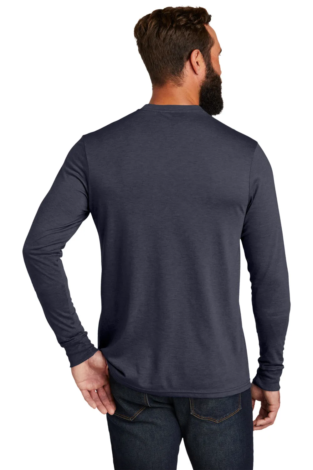 Allmade Mens Long Sleeve Crewneck T-Shirt - Rebel Blue