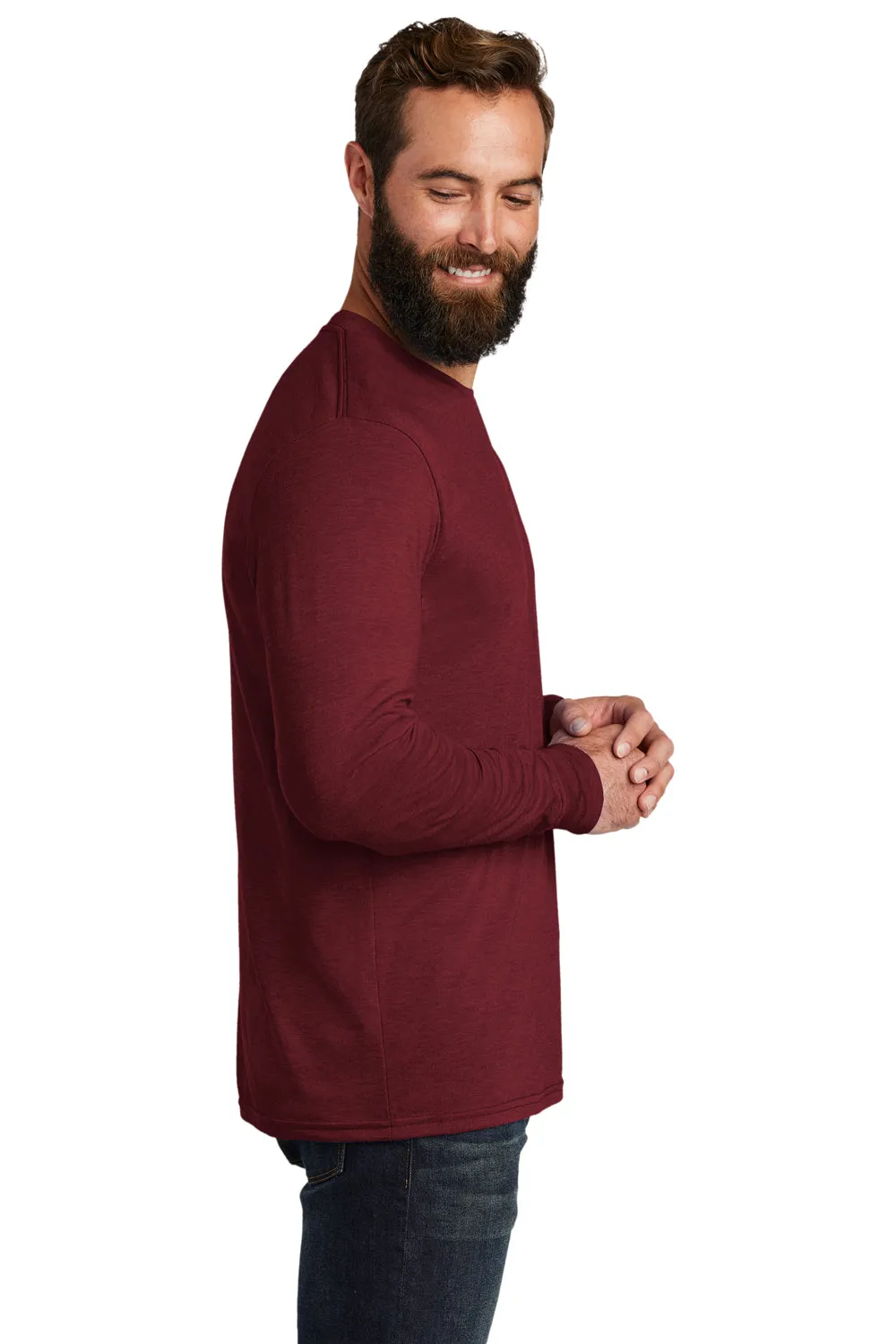 Allmade Mens Long Sleeve Crewneck T-Shirt - Vino Red
