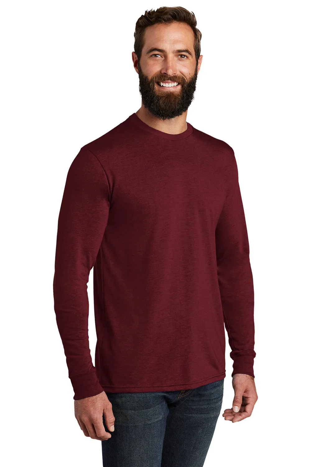Allmade Mens Long Sleeve Crewneck T-Shirt - Vino Red