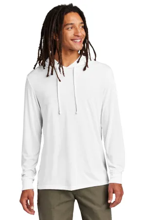 Allmade Mens Long Sleeve Hooded T-Shirt Hoodie - Bright White
