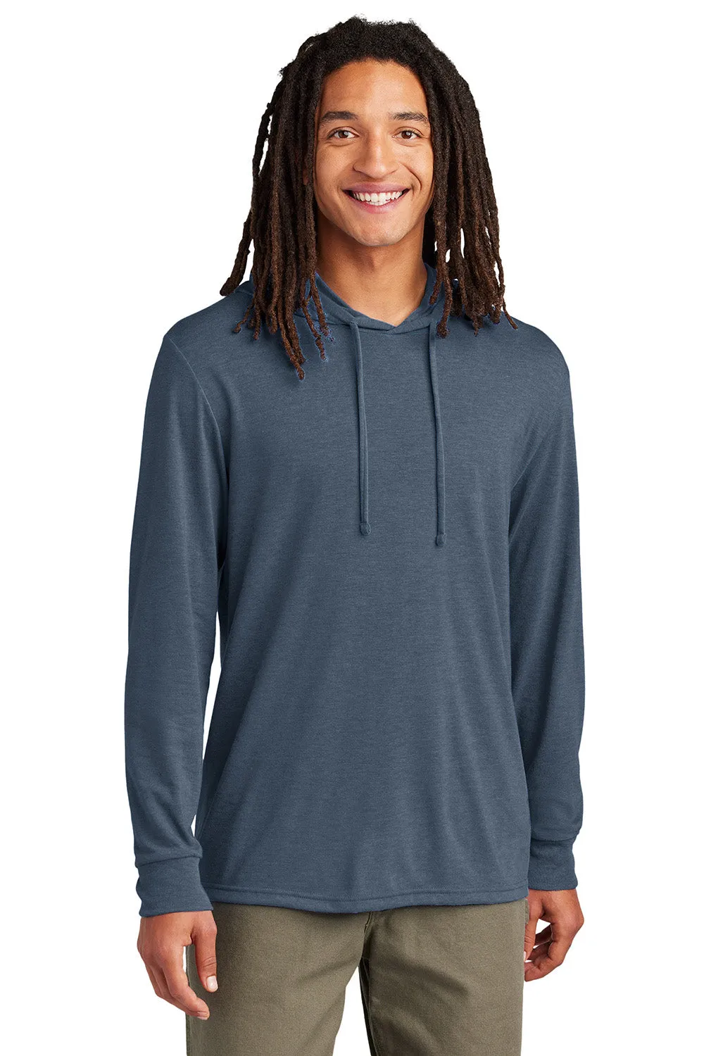 Allmade Mens Long Sleeve Hooded T-Shirt Hoodie - Rebel Blue