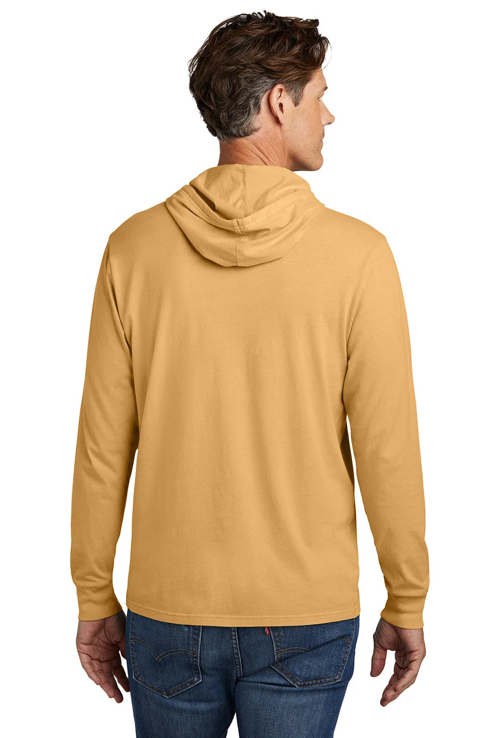 Allmade Mens Mineral Dye Long Sleeve Hooded T-Shirt Hoodie - Golden Wheat
