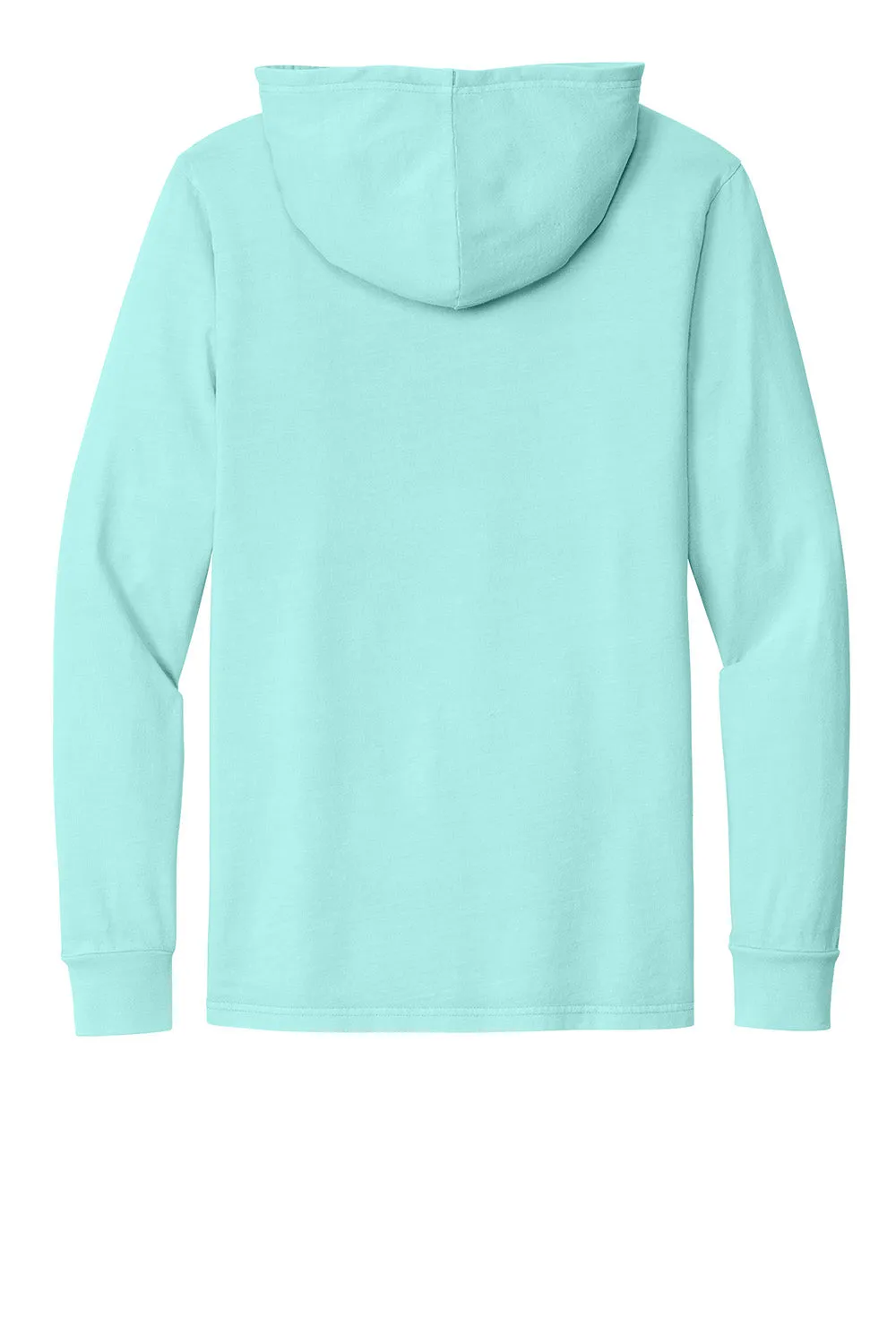 Allmade Mens Mineral Dye Long Sleeve Hooded T-Shirt Hoodie - Saltwater Blue