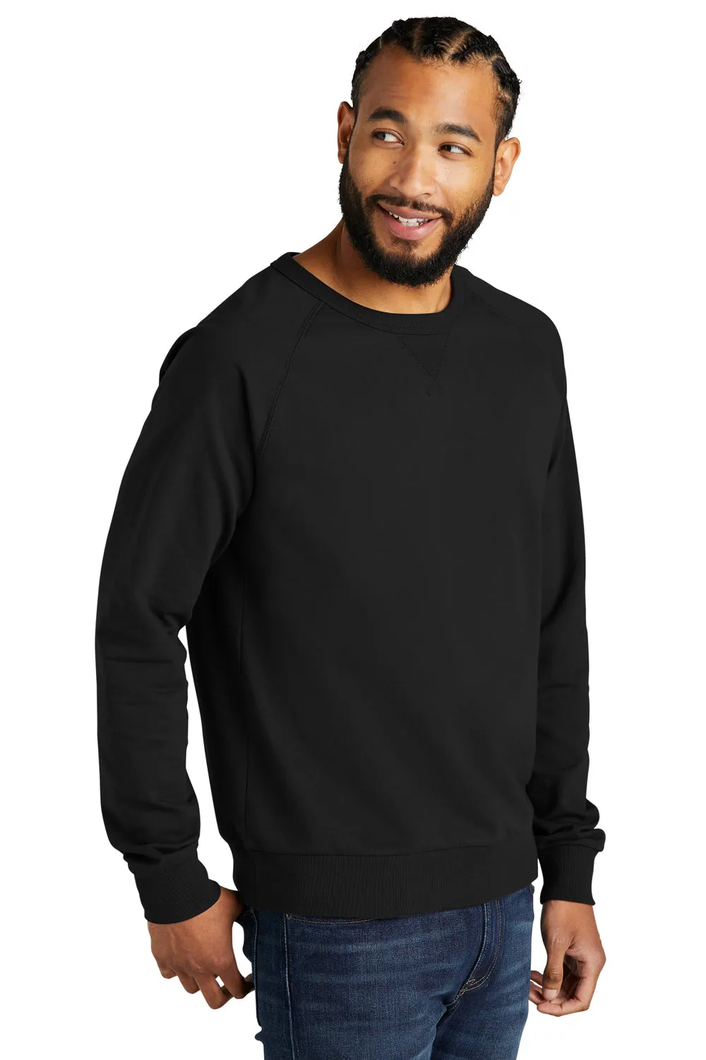 Allmade Mens Organic French Terry Crewneck Sweatshirt - Deep Black