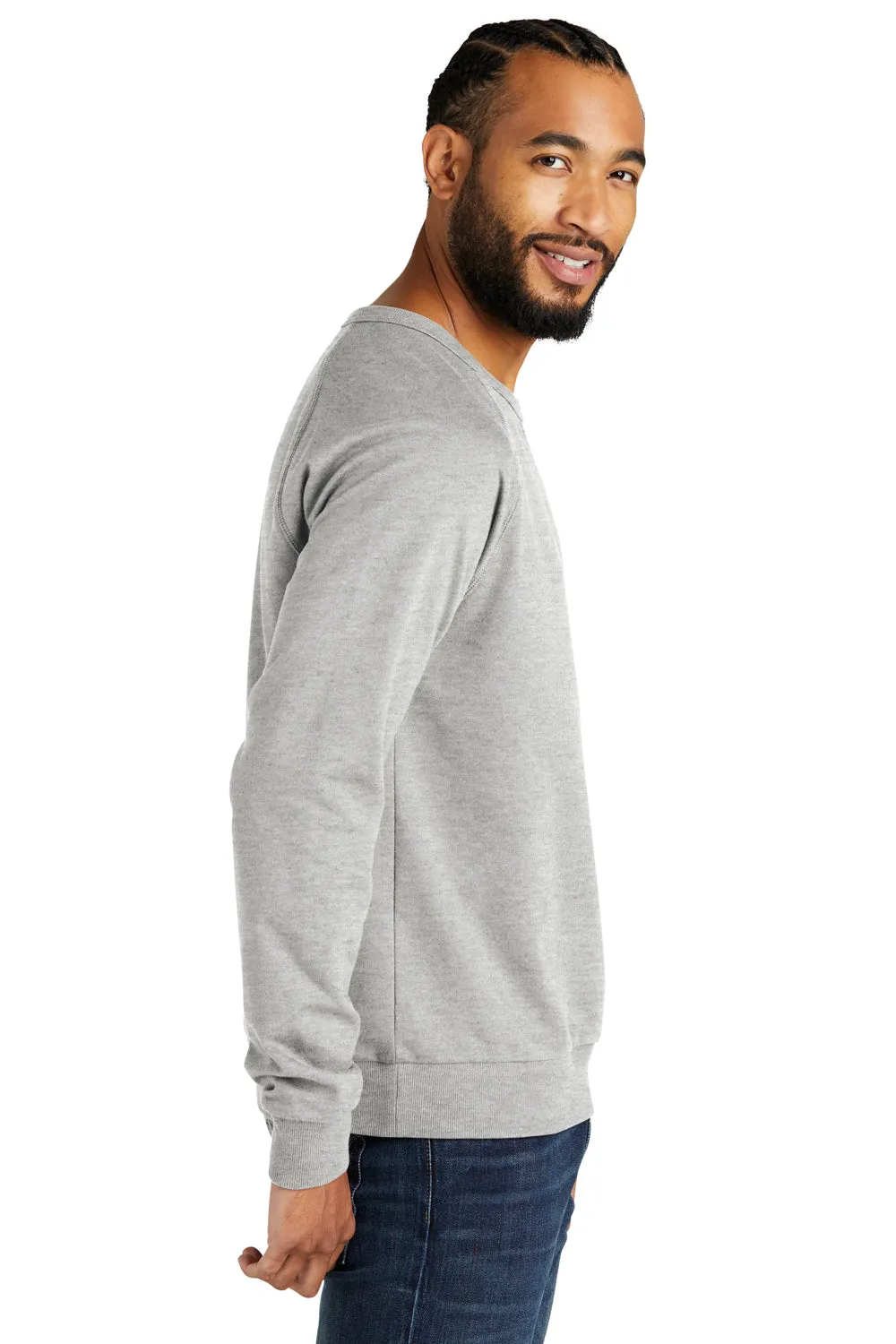 Allmade Mens Organic French Terry Crewneck Sweatshirt - Heather Granite Grey