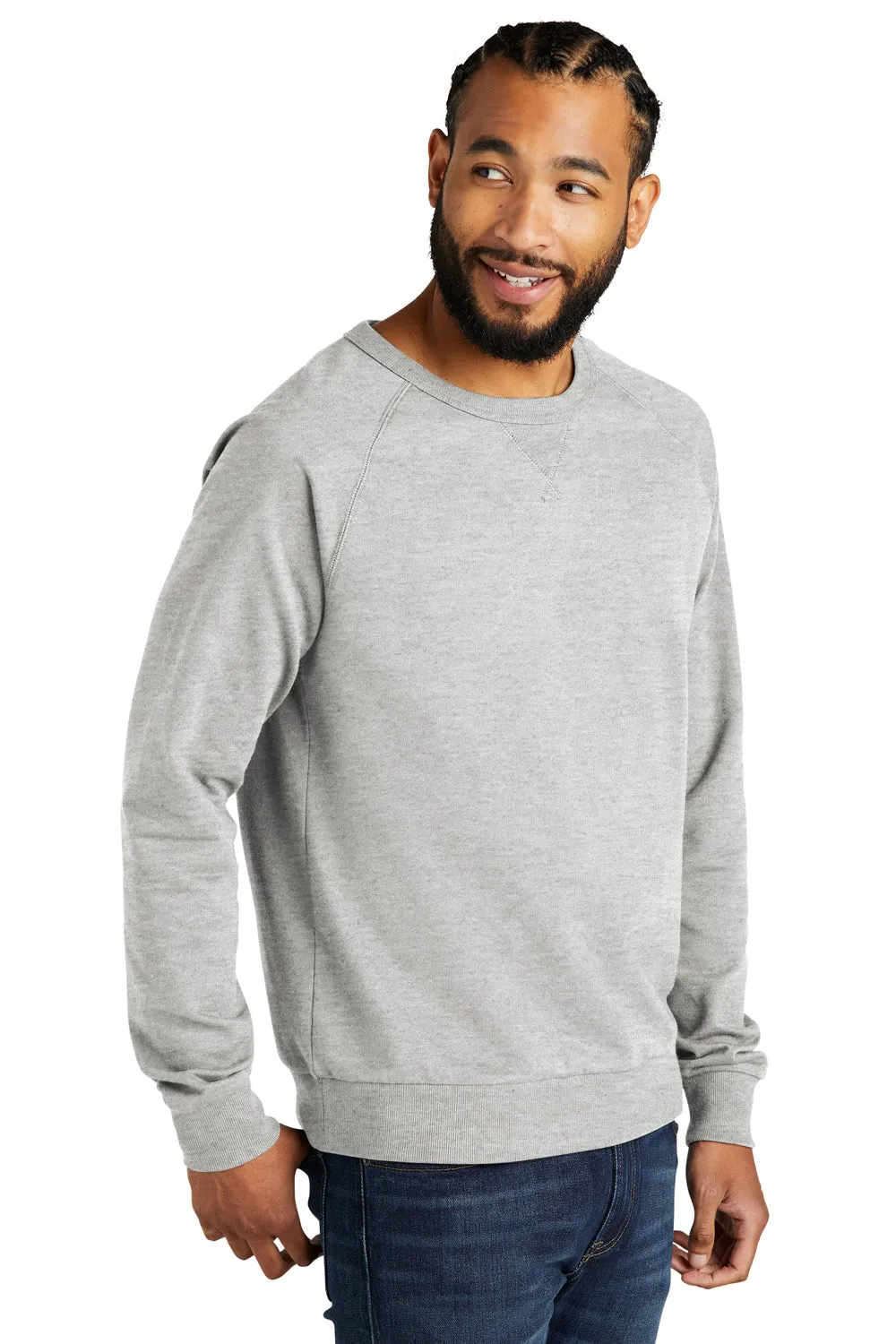 Allmade Mens Organic French Terry Crewneck Sweatshirt - Heather Granite Grey