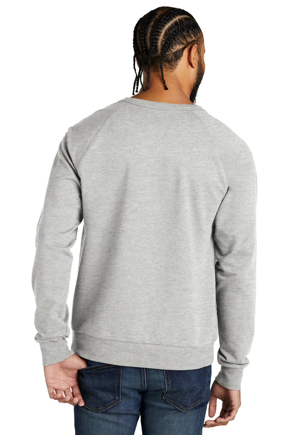 Allmade Mens Organic French Terry Crewneck Sweatshirt - Heather Granite Grey
