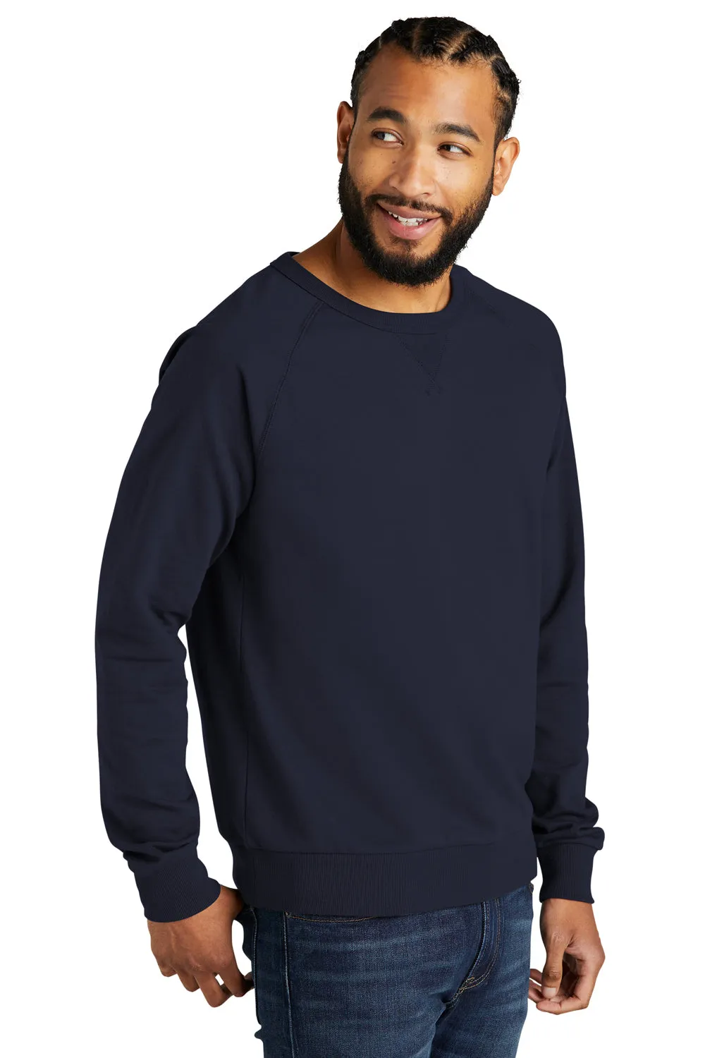 Allmade Mens Organic French Terry Crewneck Sweatshirt - Night Sky Navy Blue