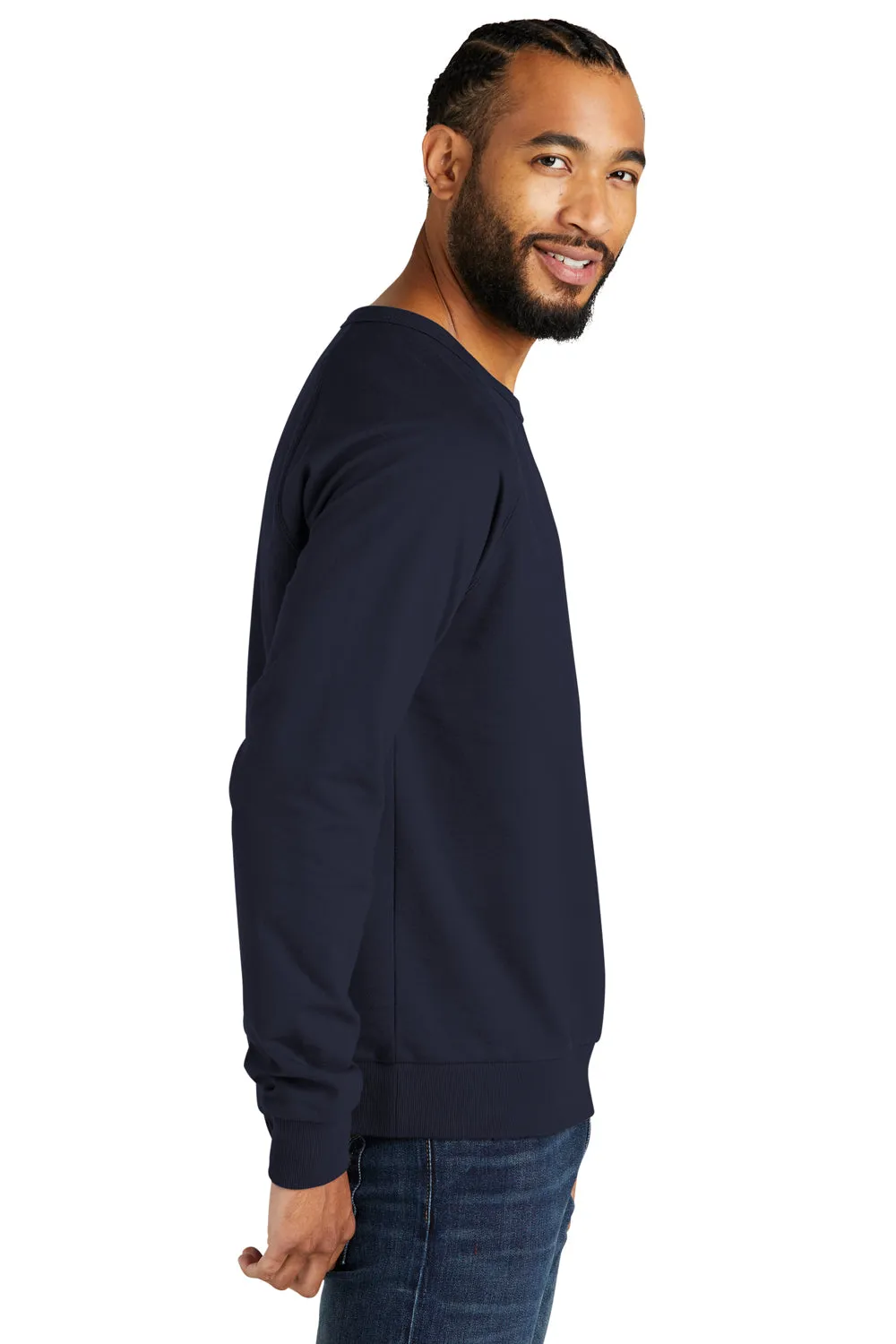 Allmade Mens Organic French Terry Crewneck Sweatshirt - Night Sky Navy Blue