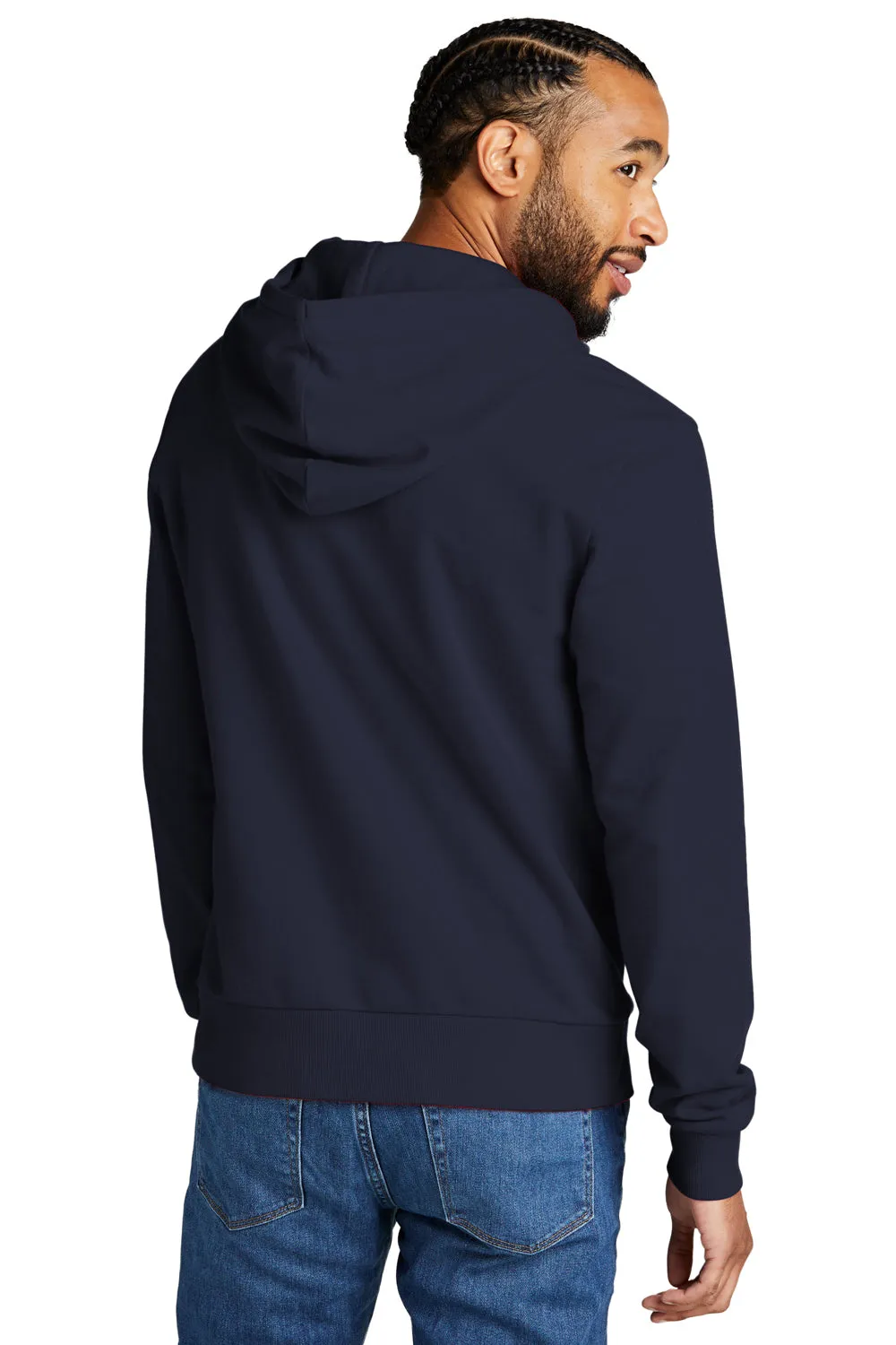 Allmade Mens Organic French Terry Hooded Sweatshirt Hoodie w/ Pouch Pocket - Night Sky Navy Blue
