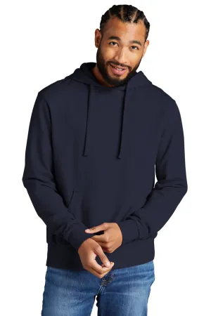 Allmade Mens Organic French Terry Hooded Sweatshirt Hoodie w/ Pouch Pocket - Night Sky Navy Blue
