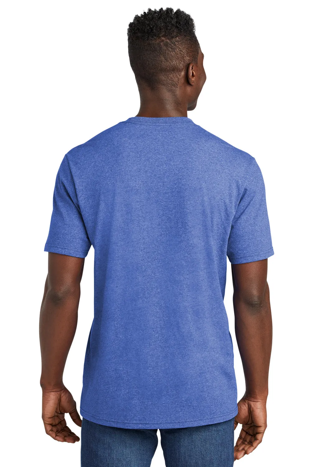 Allmade Mens Recycled Short Sleeve Crewneck T-Shirt - Heather Royal Blue