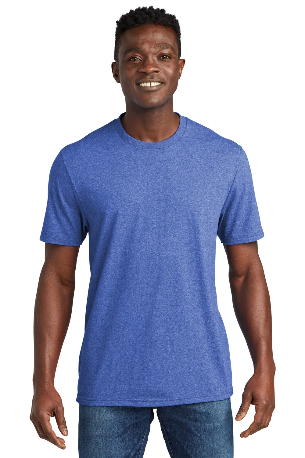 Allmade Mens Recycled Short Sleeve Crewneck T-Shirt - Heather Royal Blue