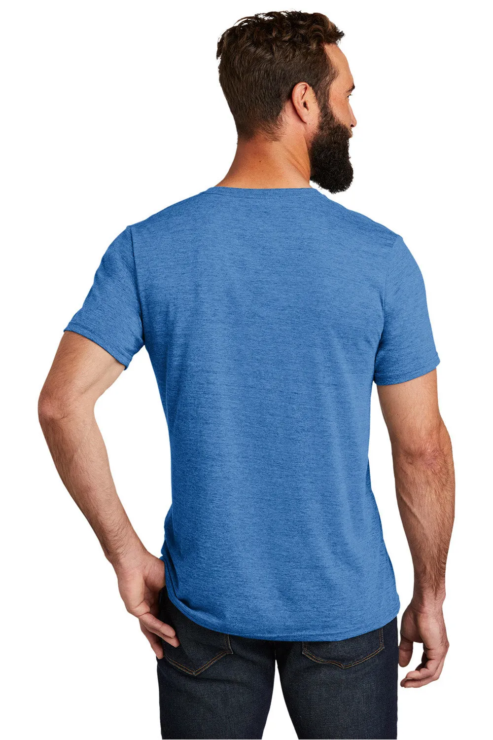 Allmade Mens Short Sleeve V-Neck T-Shirt - Azure Blue