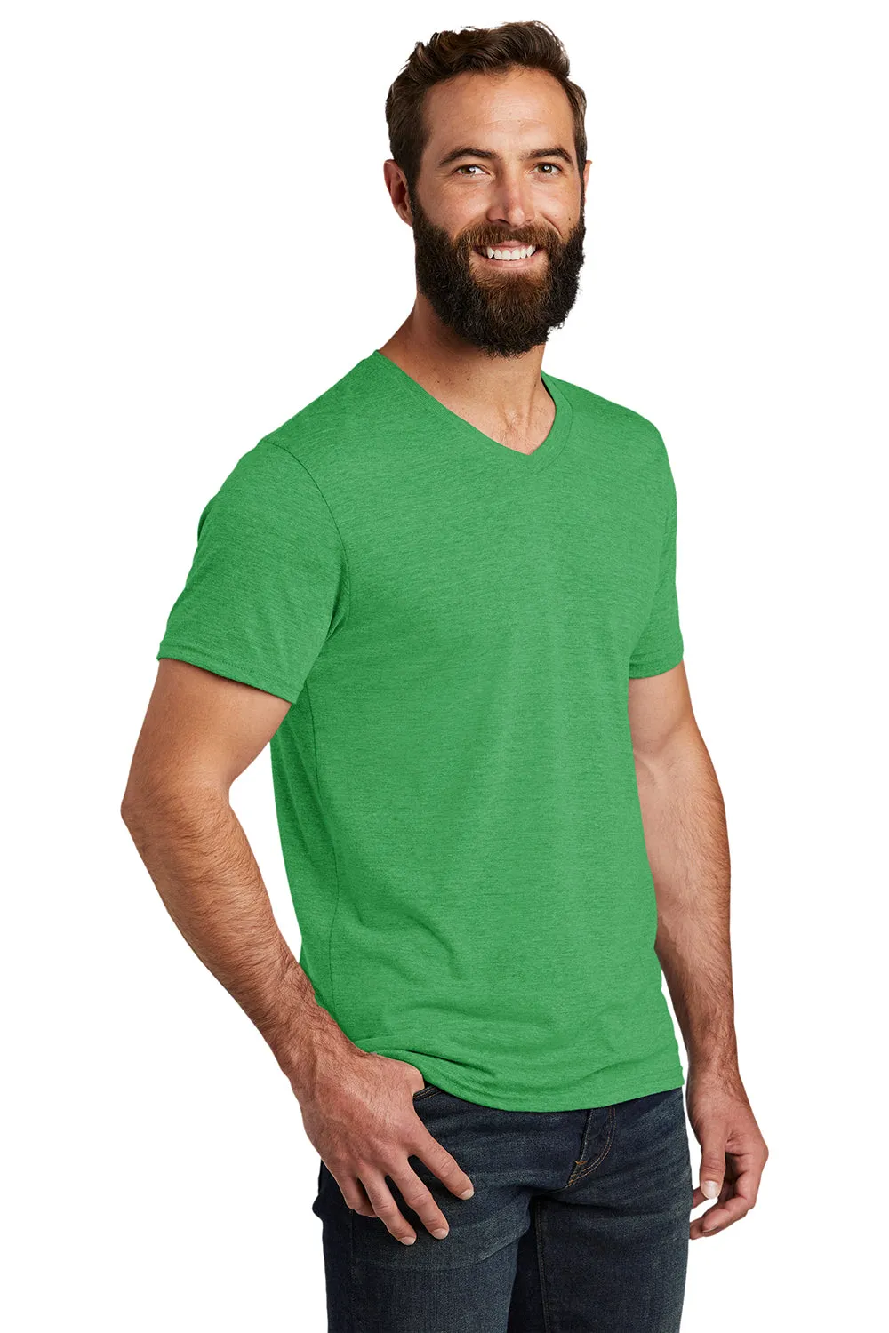 Allmade Mens Short Sleeve V-Neck T-Shirt - Enviro Green