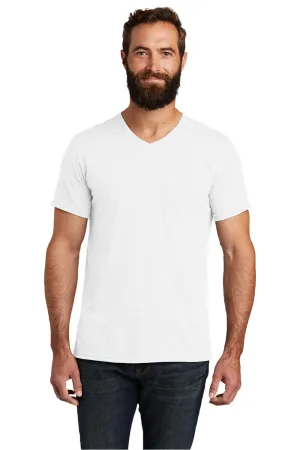 Allmade Mens Short Sleeve V-Neck T-Shirt - Fairly White