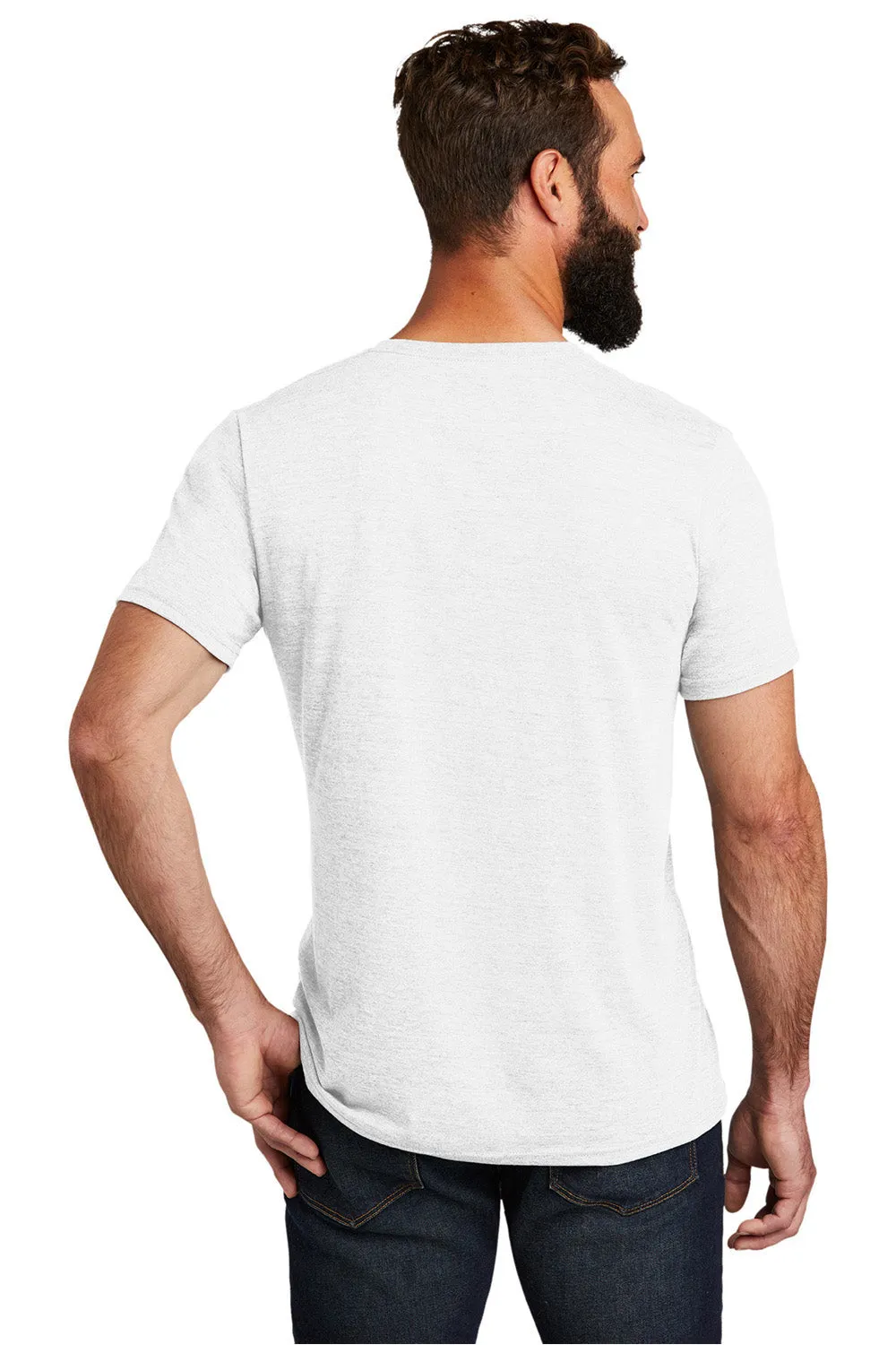 Allmade Mens Short Sleeve V-Neck T-Shirt - Fairly White