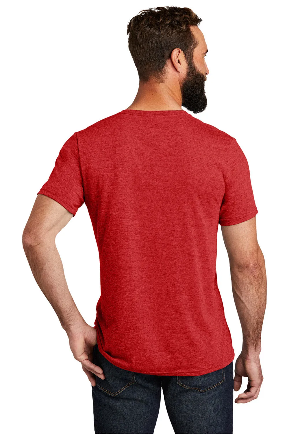 Allmade Mens Short Sleeve V-Neck T-Shirt - Rise Up Red