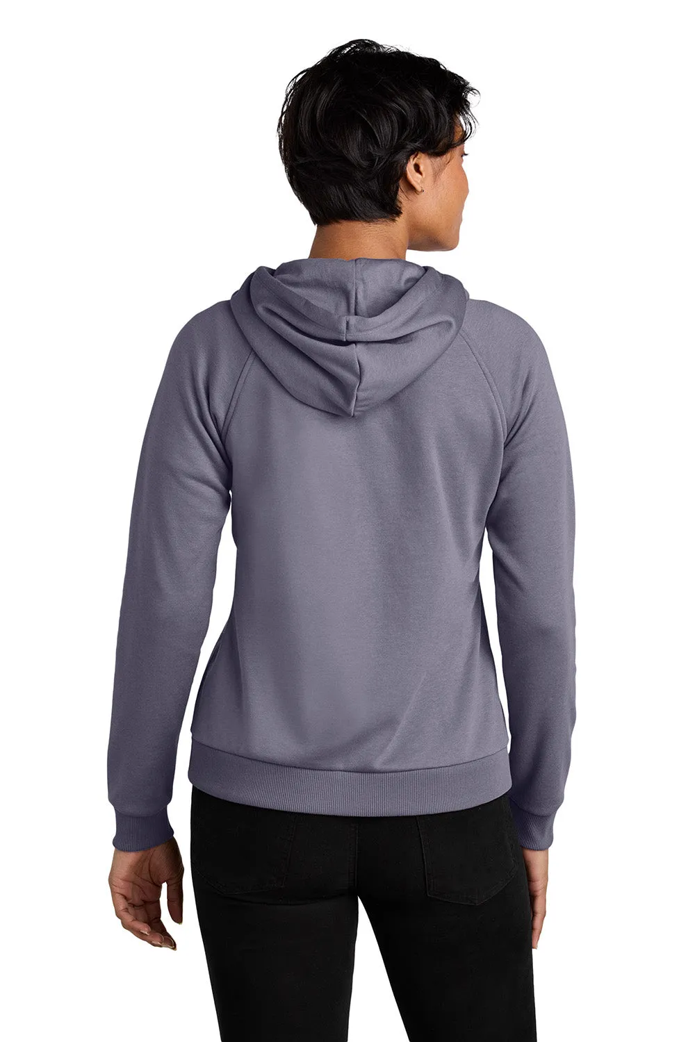 Allmade Womens CVC Fleece Full Zip Hooded Sweatshirt Hoodie w/ Pockets - Cosmic Purple