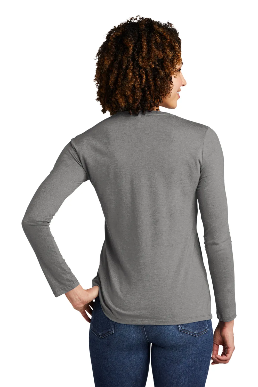 Allmade Womens Long Sleeve Crewneck T-Shirt - Aluminum Grey