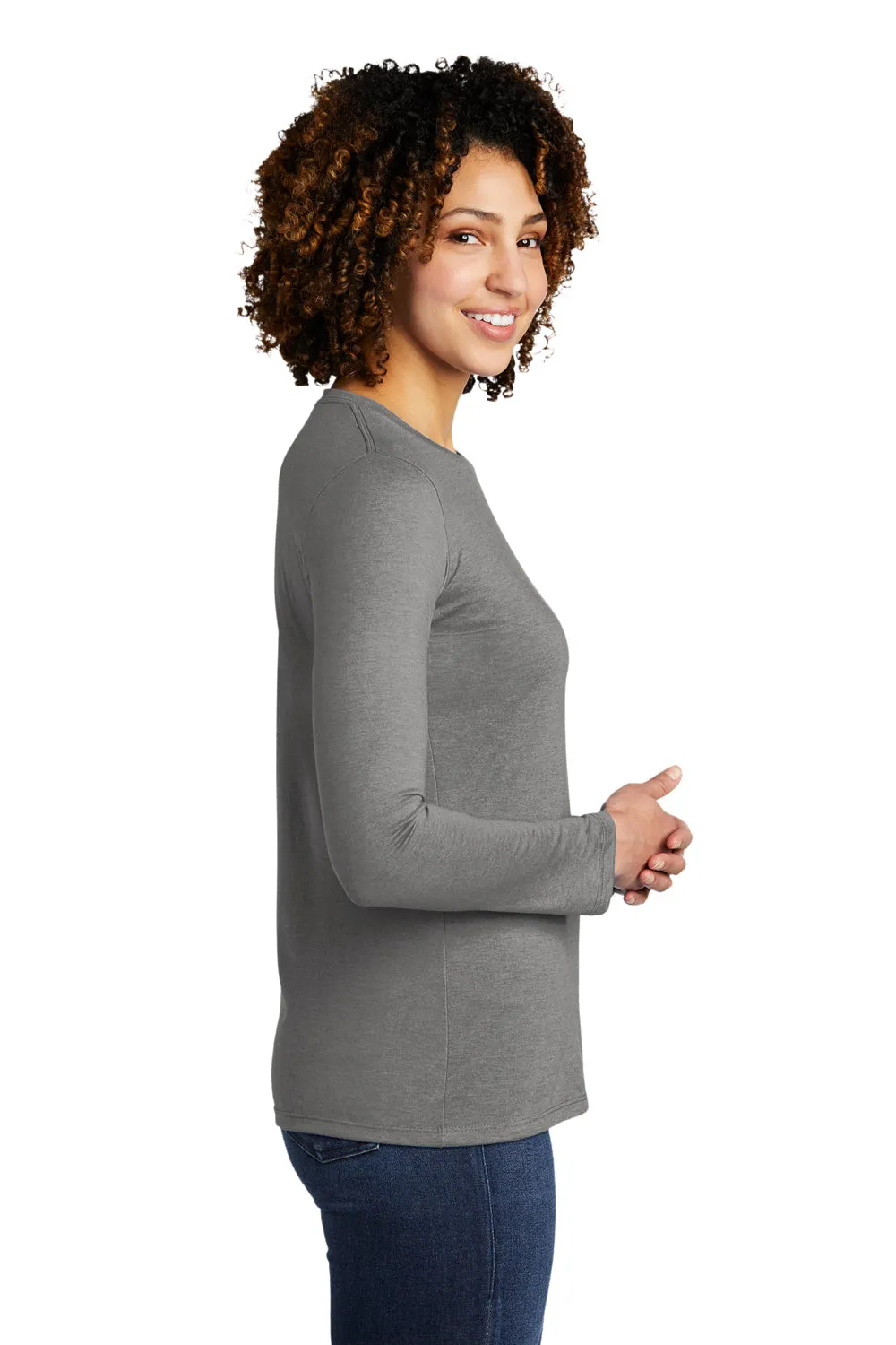Allmade Womens Long Sleeve Crewneck T-Shirt - Aluminum Grey