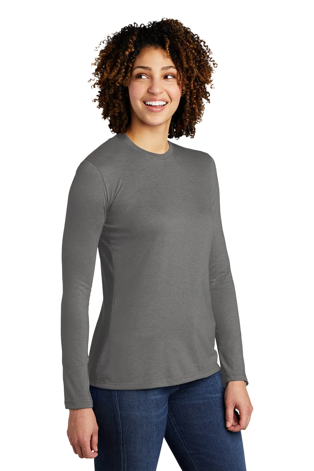 Allmade Womens Long Sleeve Crewneck T-Shirt - Aluminum Grey