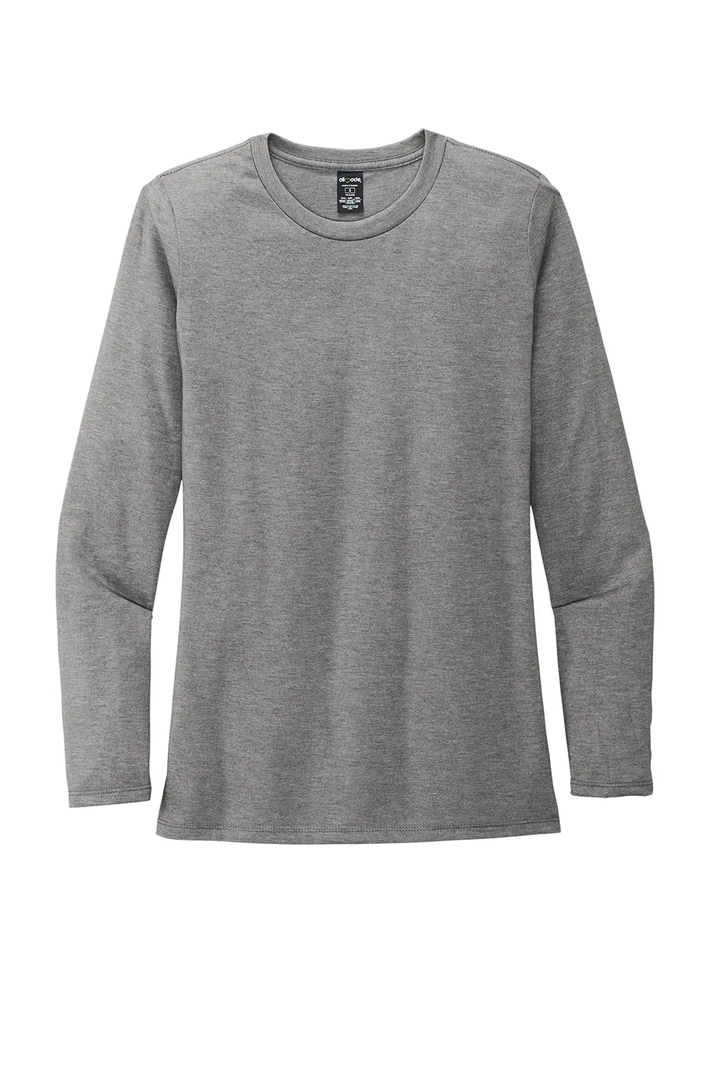 Allmade Womens Long Sleeve Crewneck T-Shirt - Aluminum Grey