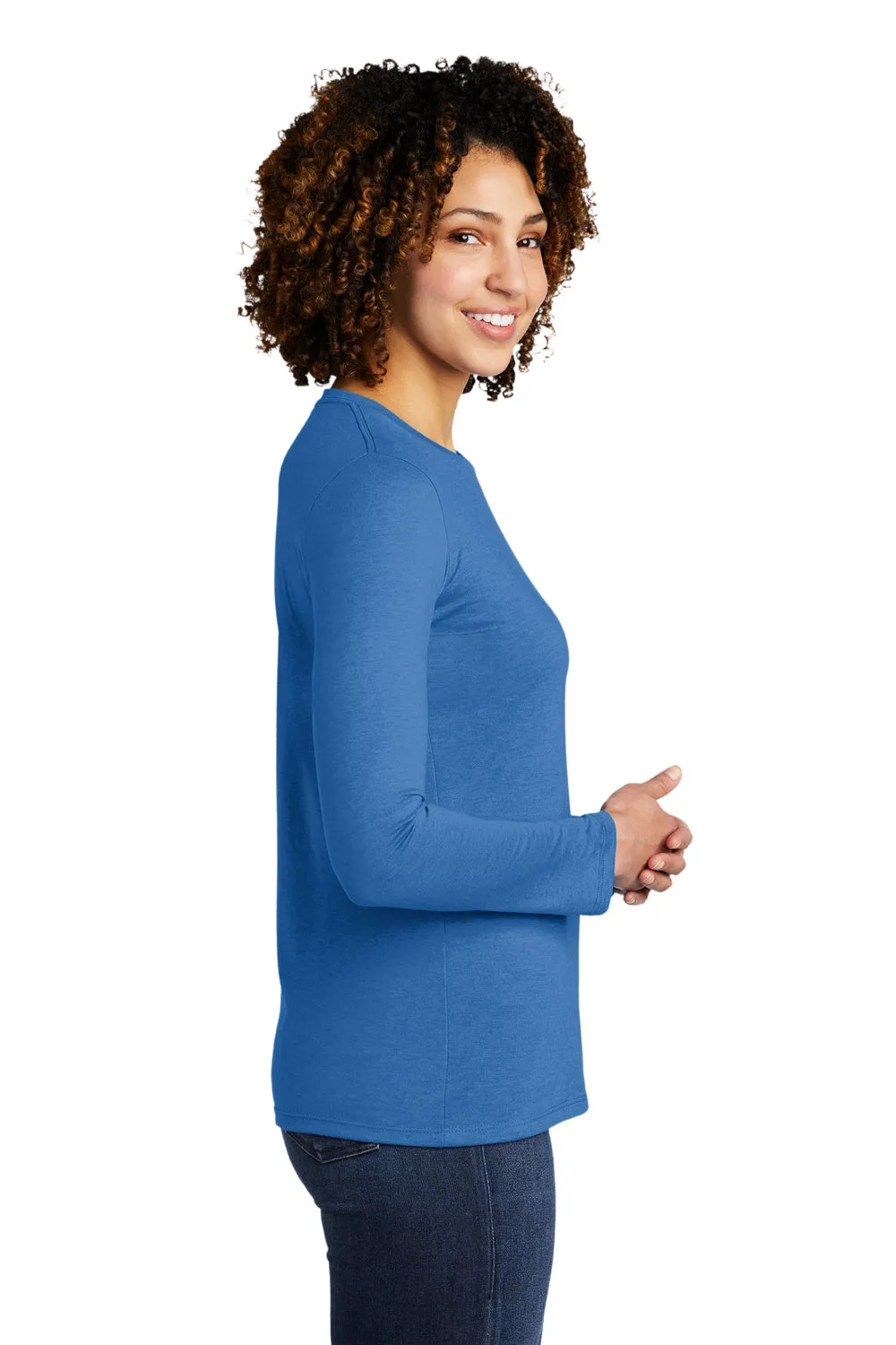 Allmade Womens Long Sleeve Crewneck T-Shirt - Azure Blue